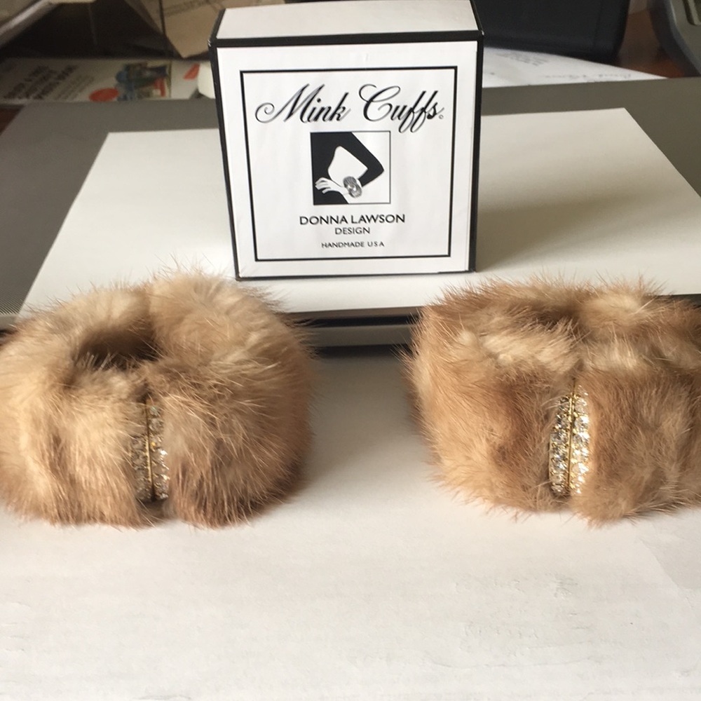Mink Cuffs-never worn in original boxes